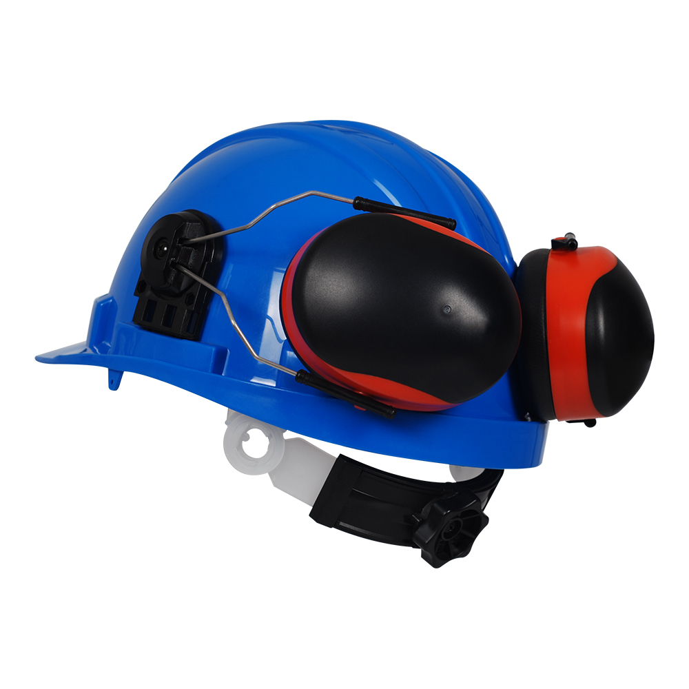EP167D-頭盔耳罩(黑紅)(藍工程帽)-02